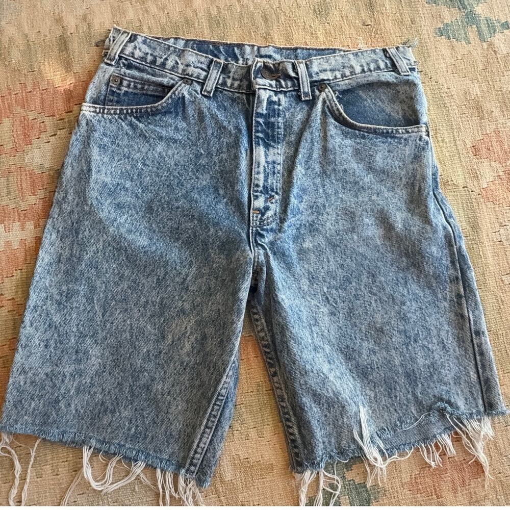 Vintage Levi's Cut Offs Orange Tab 32 x 32 Acid Wash *Re-worked